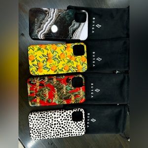 BURGA IPHONE 11 PRO MAX phone cases, great condition. Over $100 value